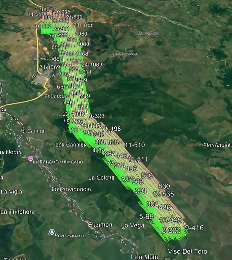 Plan de vuelo planteado en la fase de preparación de campo